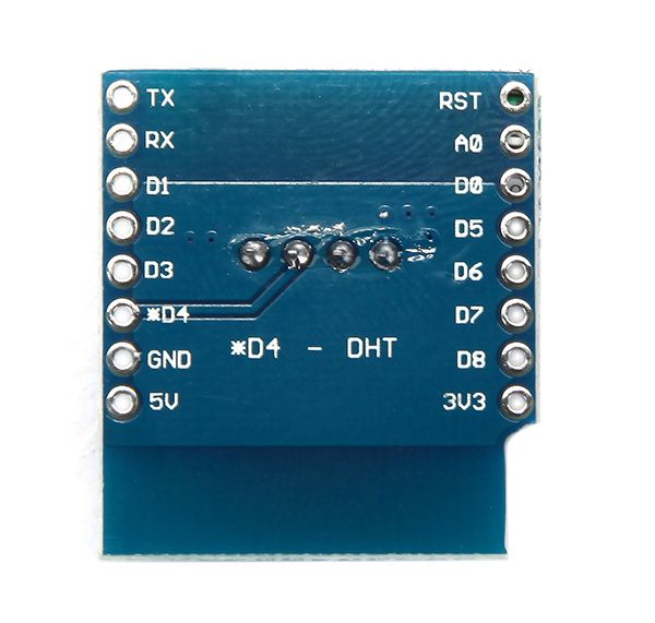 WEMOS D1 mini Temperatuur en vochtigheid sensor DHT11 Shield achterkant